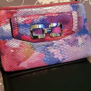 Guess multi colour clutch
